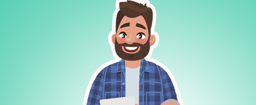 <div>Manage your energy the easy way with My Tango.</div>
A cartoon man smiling has he holds a bill.
